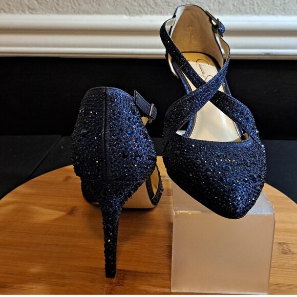 Jessica Simpson Accile Pointed Toe Pump Navy Blue Size 9M NWOT - Picture 5 of 10